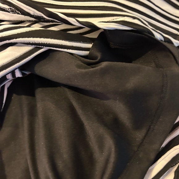 Chetta B. Black and White Striped Sleeveless Skater Dress - Picture 7 of 8